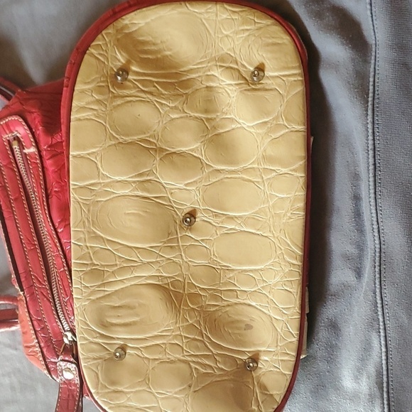 Guess Vintage Pink Rose Periwinkle 60's Chunky Shoulder Bag 12.5" wide - Picture 9 of 14